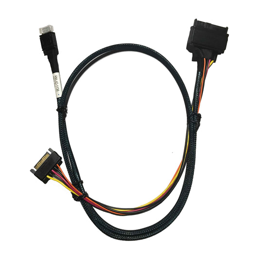 DiLiVing OCuLink 4X to NVMe U.2 SSD,SFF-8611 to SFF-8639 Cable with Power 100cm(CBL-SAST-0956)
