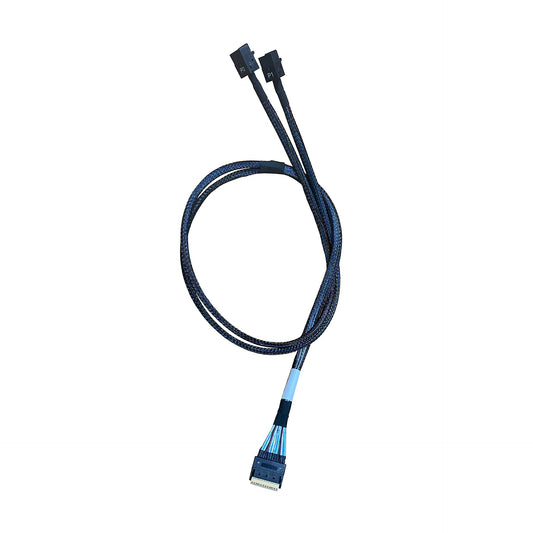DiliVing SlimSAS 8X to 2*MiniSAS HD 4X,SFF-8654 74Pin to 2*SFF-8643 36Pin Cable 80cm(Broadcom MPN 05-60003-00)