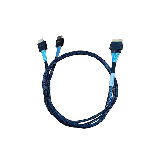 DiliVing SlimSAS 8X to 2*oCulink 4X,SFF-8654 74pin to 2*SFF-8611 36pin Cable 80cm(Broadcom MPN 05-60001-00,CBL-SAST-1154-85)