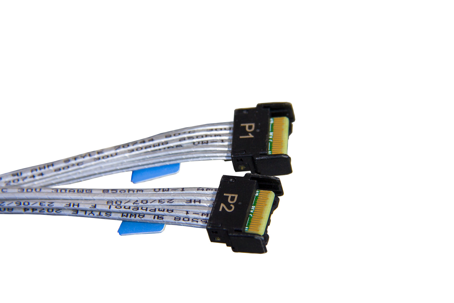 DiliVing SlimSAS x8 to 2*MCIO x4,SFF-8654 74Pin to 2*SFF-TA-1016 38Pin,PCIe Gen5 Mini Cooledge IO，Double Straight Cable 80CM(CBL-SAST-0953)