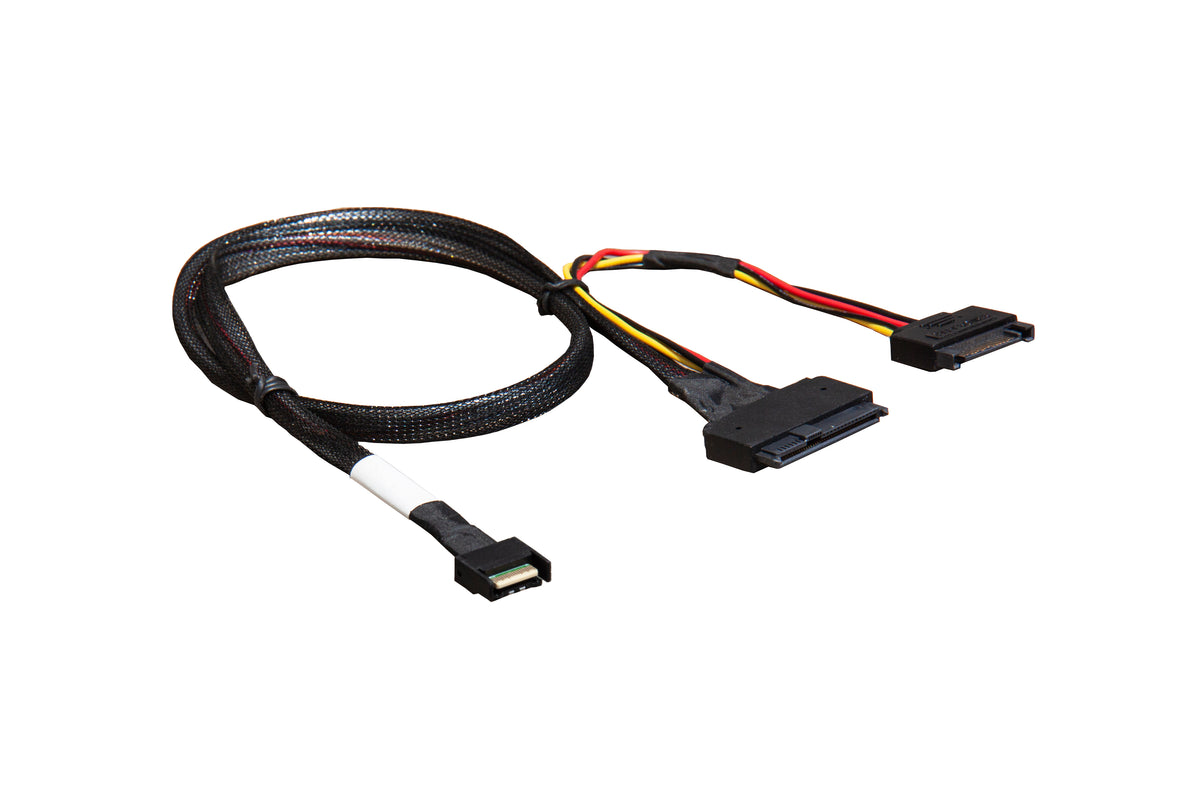 DiLinKer PCIe 5.0 MCIO x4 to U.2 NVMe Adapter, SFF-TA-1016 to SFF-8639 Cable with Power, Cable 70cm