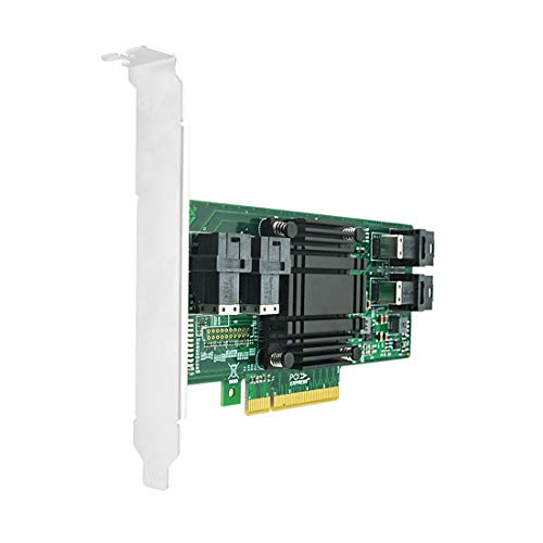 DiliVing 4 Port U.2 to PCI Express x8 SFF-8639 NVMe SSD Adapter with SFF-8643 Mini-SAS HD 36 Pin Connector and PLX8724 chipset for Servers-LRNV9324-4I