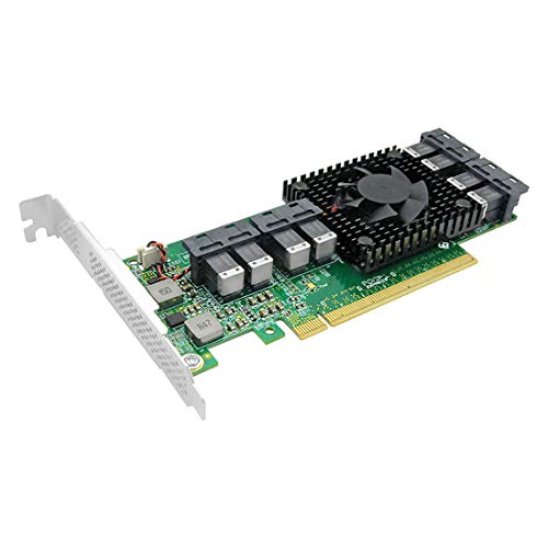 DiLiVing 8 Port U.2 to PCI Express x16 SFF-8639 NVMe SSD Adapter with SFF-8643 Mini-SAS HD 36 Pin Connector and PLX8749 chipset for Servers-LRNV9349-8I