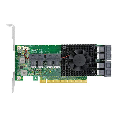 DiLiVing 8 Port U.2 to PCI Express x16 SFF-8639 NVMe SSD Adapter with SFF-8643 Mini-SAS HD 36 Pin Connector and PLX8749 chipset for Servers-LRNV9349-8I