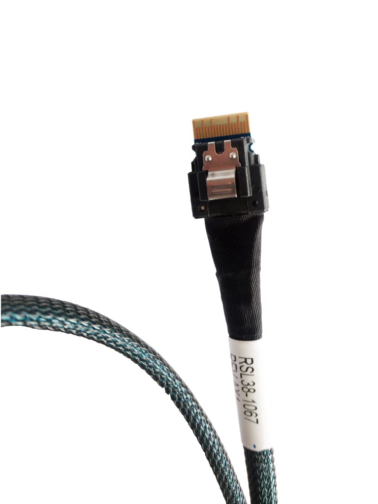 DiliVing SlimSAS 4X to MiniSAS HD,SFF-8654 38pin to SFF-8643 36pin Cable 80CM