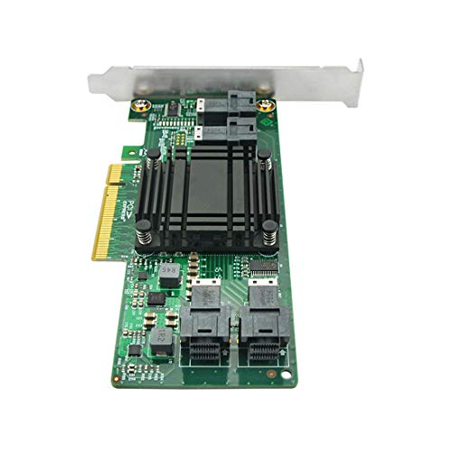 DiliVing 4 Port U.2 to PCI Express x8 SFF-8639 NVMe SSD Adapter with SFF-8643 Mini-SAS HD 36 Pin Connector and PLX8724 chipset for Servers-LRNV9324-4I