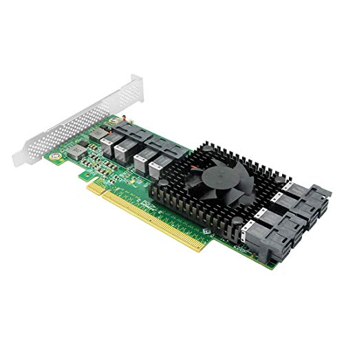 DiLiVing 8 Port U.2 to PCI Express x16 SFF-8639 NVMe SSD Adapter with SFF-8643 Mini-SAS HD 36 Pin Connector and PLX8749 chipset for Servers-LRNV9349-8I