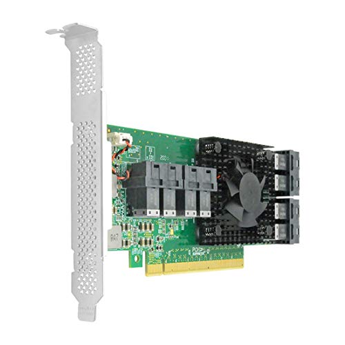 DiLiVing 8 Port U.2 to PCI Express x16 SFF-8639 NVMe SSD Adapter with SFF-8643 Mini-SAS HD 36 Pin Connector and PLX8749 chipset for Servers-LRNV9349-8I