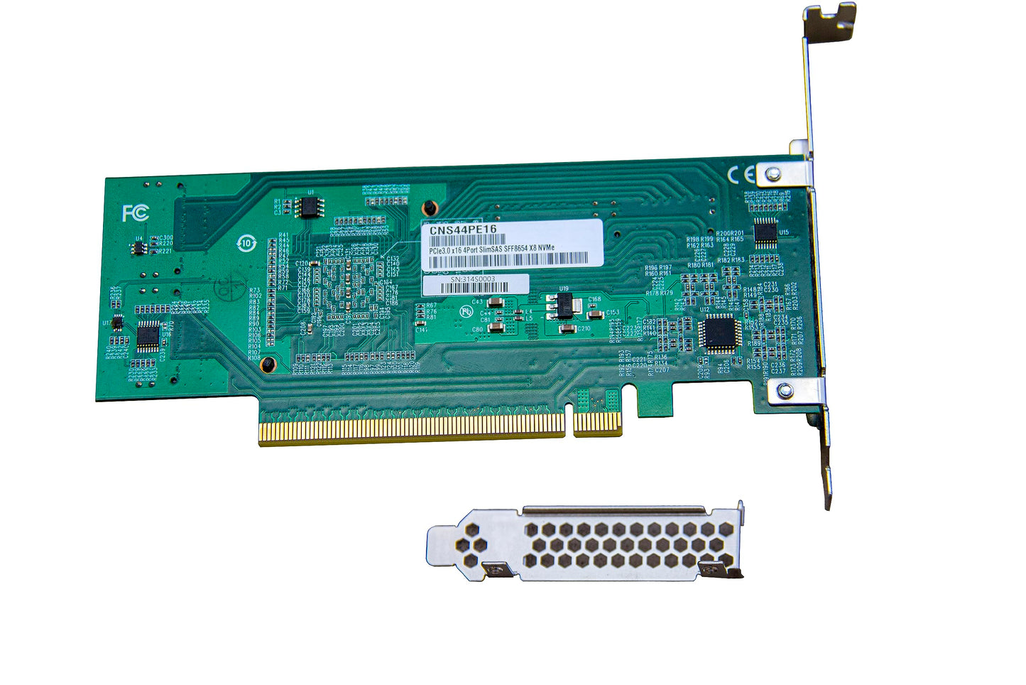 DiLiVing PCI Express x16 to 4*SlimSAS 8X Expander, 8*U.2 NVMe SSD Adapter with SFF-8654 74 Pin Connector and Broadcom PLX8748 chipset for Servers