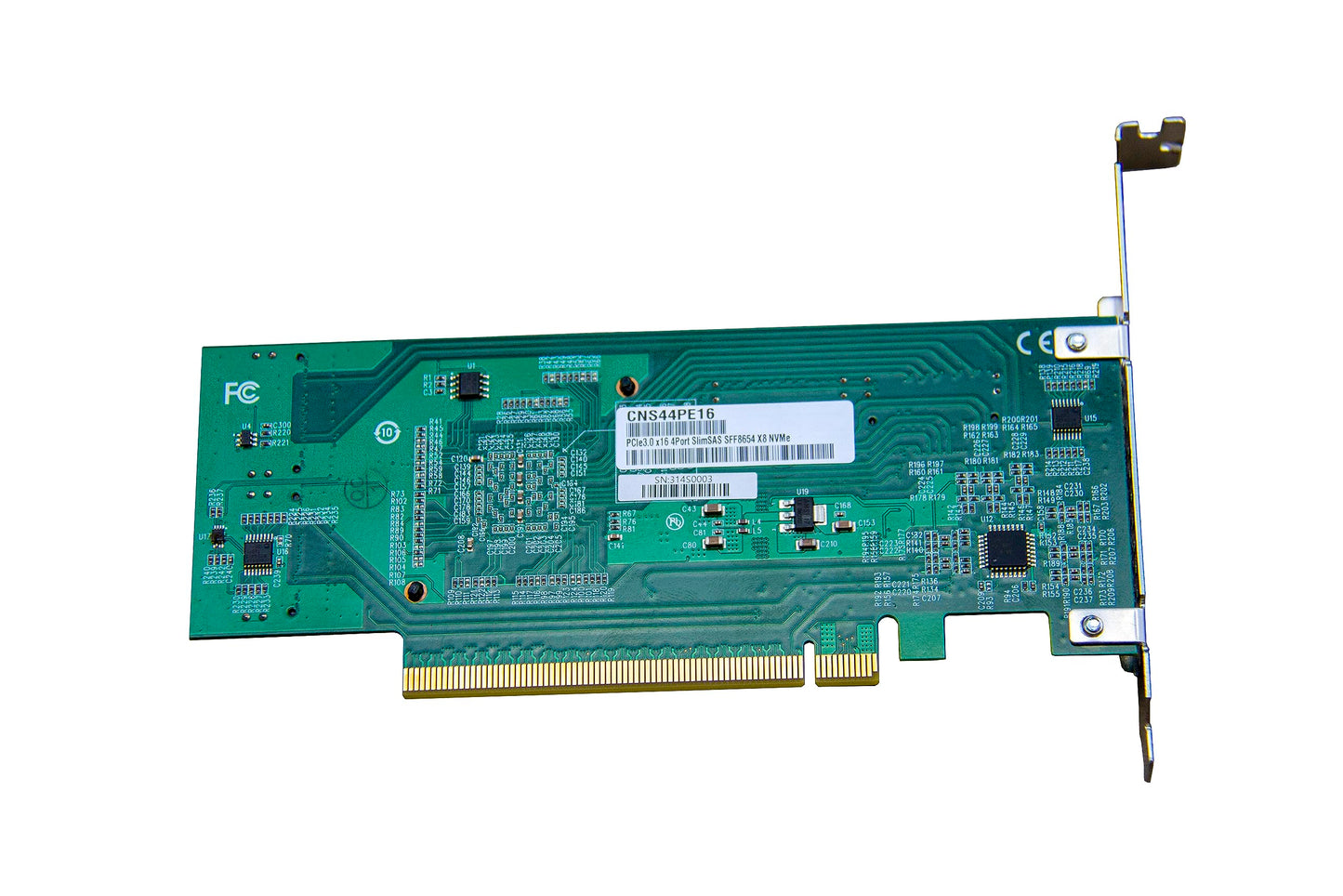 DiLiVing PCI Express x16 to 4*SlimSAS 8X Expander, 8*U.2 NVMe SSD Adapter with SFF-8654 74 Pin Connector and Broadcom PLX8748 chipset for Servers