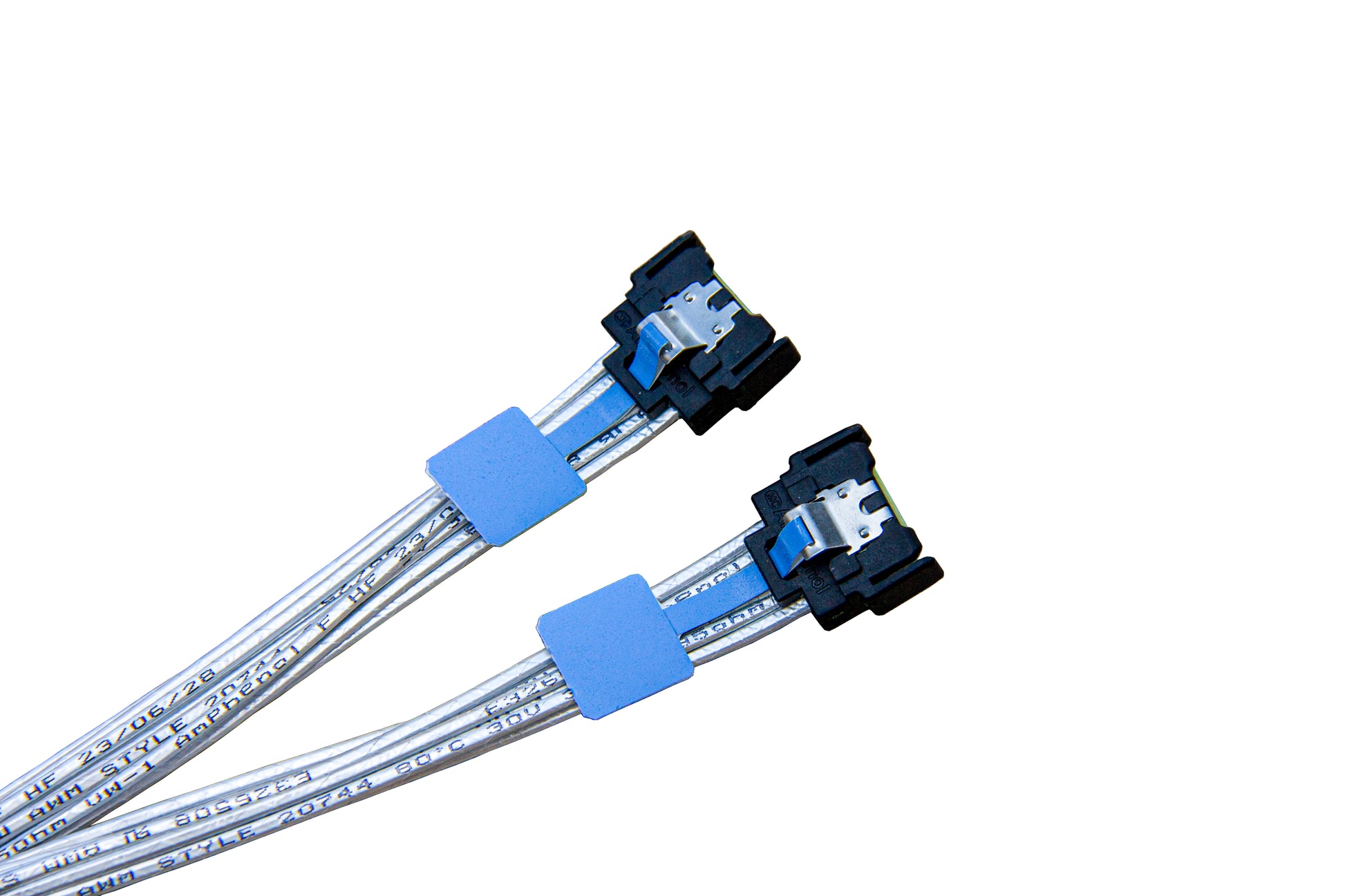 DiliVing SlimSAS x8 to 2*MCIO x4,SFF-8654 74Pin to 2*SFF-TA-1016 38Pin,PCIe Gen5 Mini Cooledge IO，Double Straight Cable 80CM(CBL-SAST-0953)
