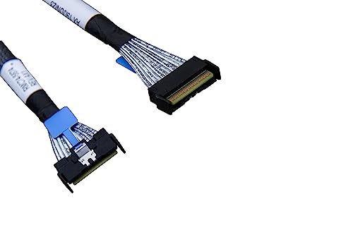 DiliVing MCIO x8 to MCIO x8,SFF-TA-1016 74Pin to SFF-TA-1016 74Pin PCIe Gen5 Mini Cooledge IO Cable,100CM（CBL-MCIO-1232M5）