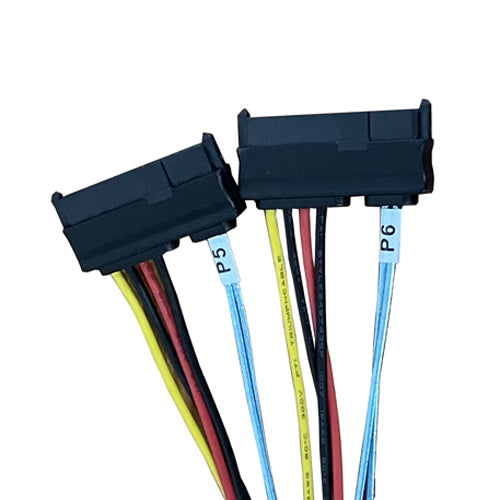 DiliVing SlimSAS 8X to 8*SAS, SFF-8654 74pin to 8*SFF-8482 29pin with 4*Big4pin Power Cable(100CM)