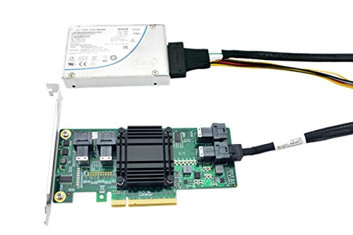DiliVing 4 Port U.2 to PCI Express x8 SFF-8639 NVMe SSD Adapter with SFF-8643 Mini-SAS HD 36 Pin Connector and PLX8724 chipset for Servers-LRNV9324-4I