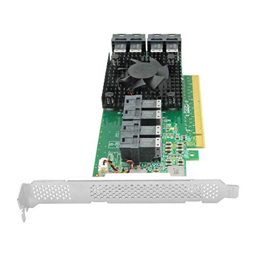 DiLiVing 8 Port U.2 to PCI Express x16 SFF-8639 NVMe SSD Adapter with SFF-8643 Mini-SAS HD 36 Pin Connector and PLX8749 chipset for Servers-LRNV9349-8I