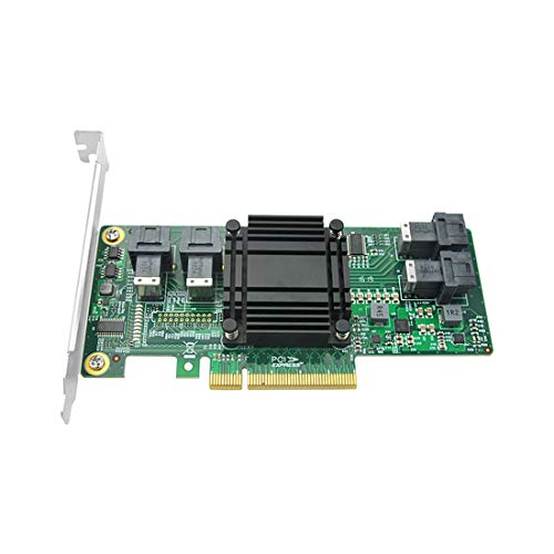 DiliVing 4 Port U.2 to PCI Express x8 SFF-8639 NVMe SSD Adapter with SFF-8643 Mini-SAS HD 36 Pin Connector and PLX8724 chipset for Servers-LRNV9324-4I