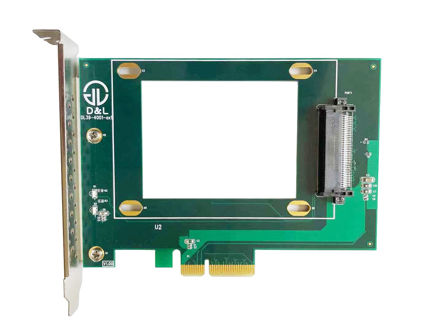 DiLiVing PCIe to NVMe U.2 Adapter, PCIe 4X to SFF-8639 Interface for 2.5" NVMe SSD(PEX4SFF8639)