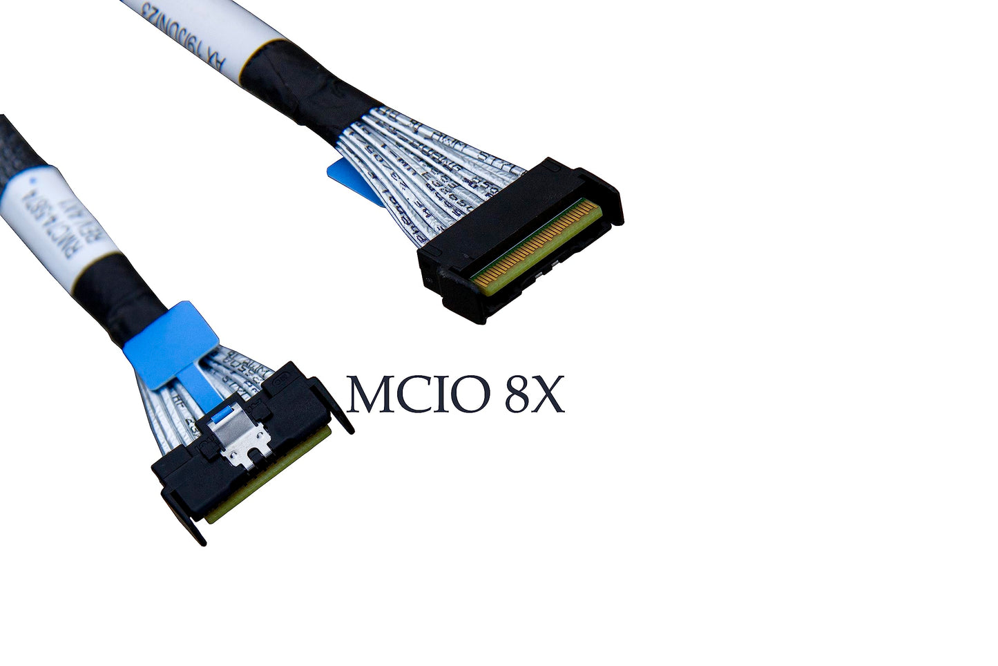DiliVing MCIO x8 to SlimSAS x8,SFF-TA-1016 74Pin to SFF-8654 74Pin,PCIe Gen5 Mini Cooledge IO，Double Straight Cable 100CM (CBL-MCIO-1270S4T2